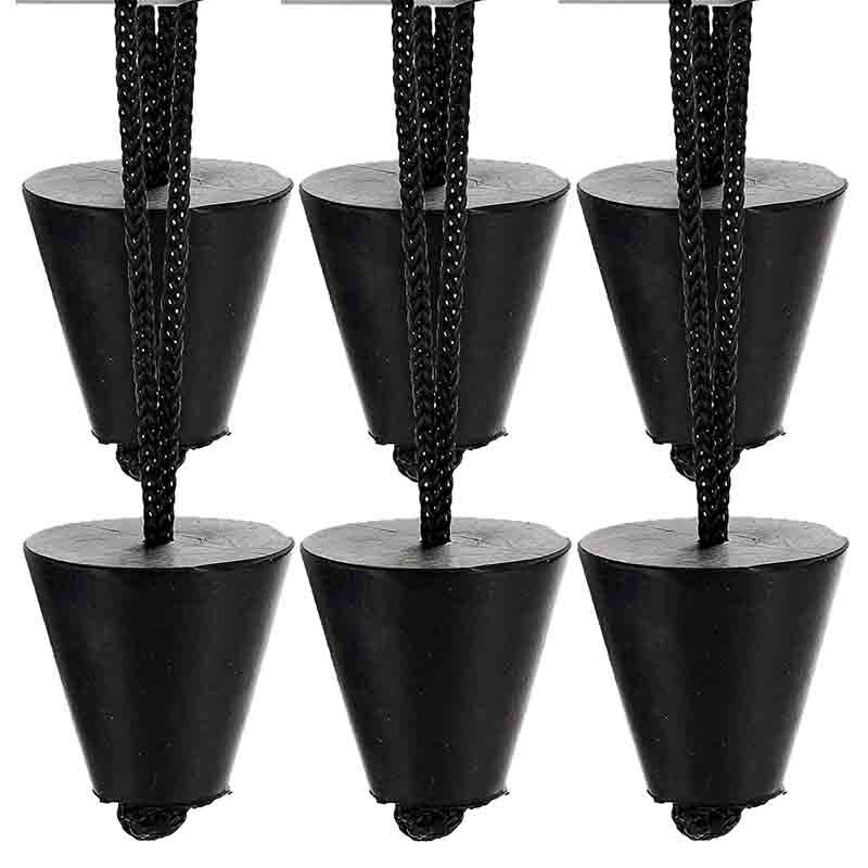6PCS Universal Kayak Scupper Plug Kit, Kayak Scupper Plugs Drain Holes Stopper Bung with Lanyard and 10 PCS Pad Eyes