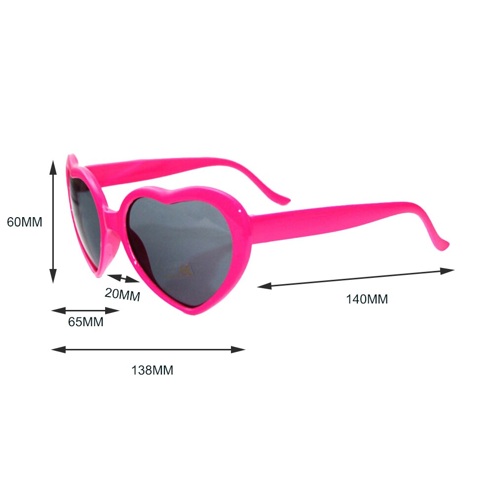 Miłość w kształcie serca efekty okulary oglądaj światła zmieniają się w kształt serca w nocy dyfrakcyjne okulary kobiety refrakcja Sunglasse