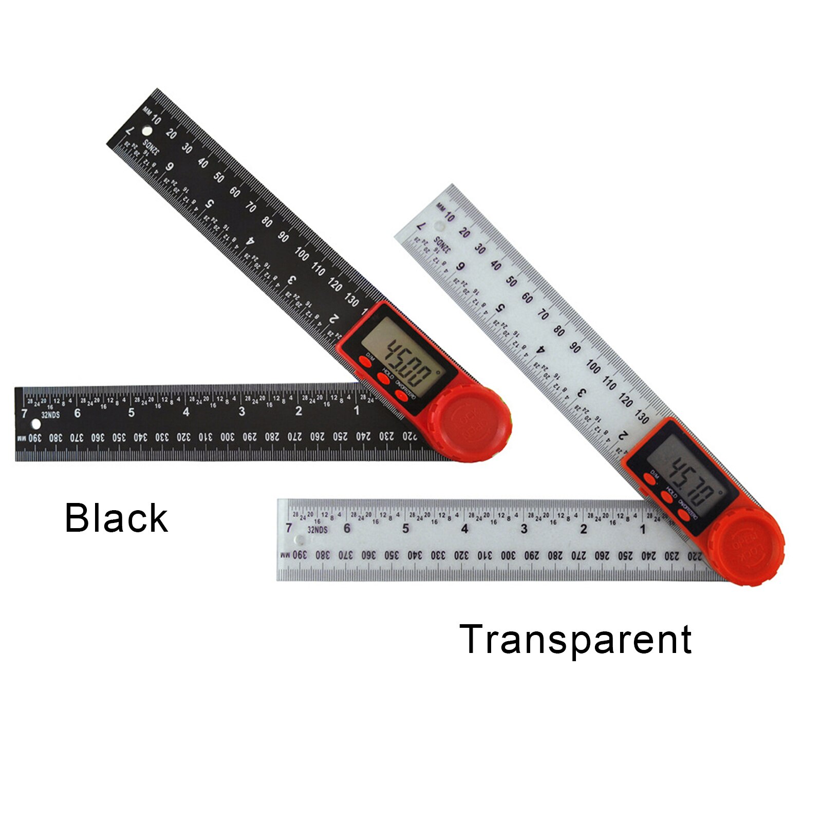 Digital Angle Finder Protractor 2-in-1 Plastic Digital Protractor for Woodworking Angle Measure Tool --M25