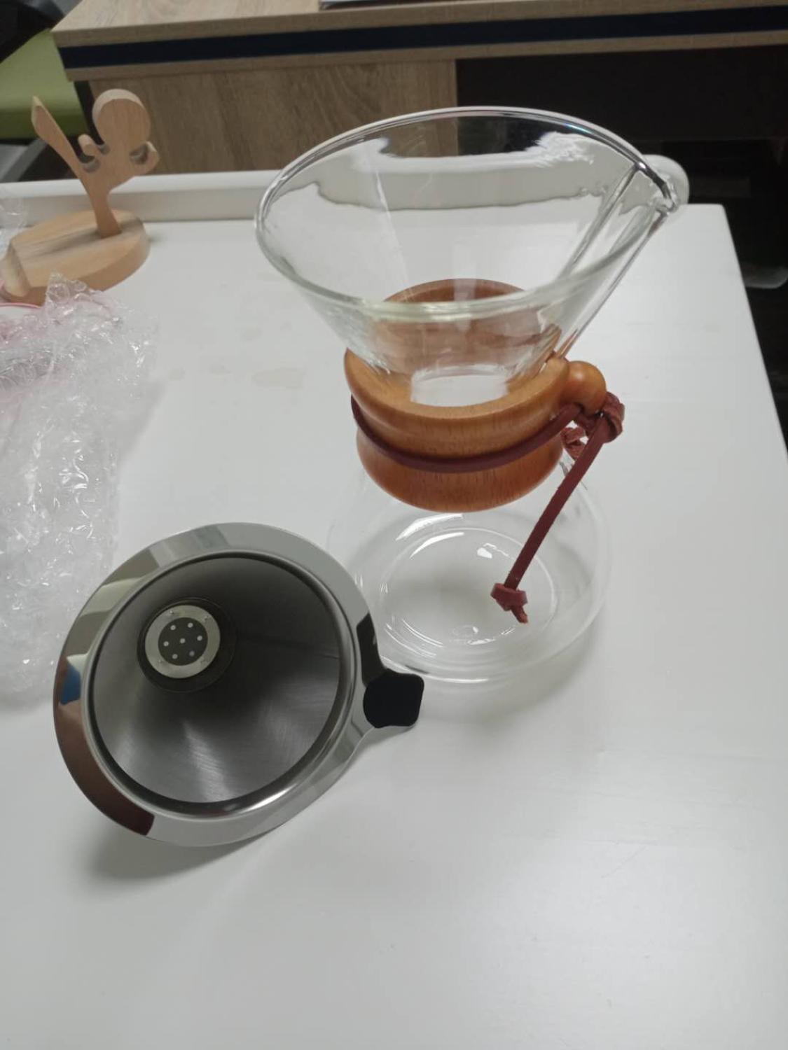 Chemix Simple Coffee Kettle, Coffee To Go 800ml Premium Handmade Glass Kettle, Easty to brew Chemeks Glass Portable Coffee Maker