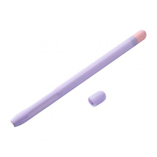 Soft Silicone Pencil Cases For Apple Pencil 1/2 Tablet Touch Pen Stylus Protective Sleeve Cover Anti-lost For iPad Pencil Acce: Purple 1