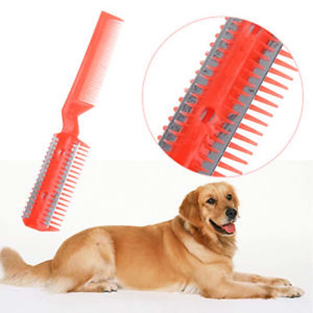 Tondeuse pour animaux de compagnie peigne coupe coupe avec 2 lames toilettage rasoir amincissement chien cheveux peignes chien chat épilateur cheveux brosse & peigne