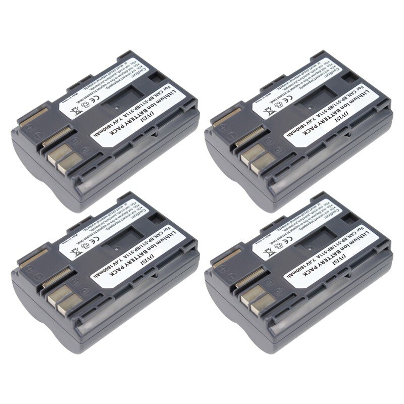 Top 7.4V 1.8 Ah BP-511A Battery for Canon PowerShot EOS 300D 10D 20D 30D 40D 50D D30 D60 5D G6 OS 30D 40D G1 Pro 1 PV130