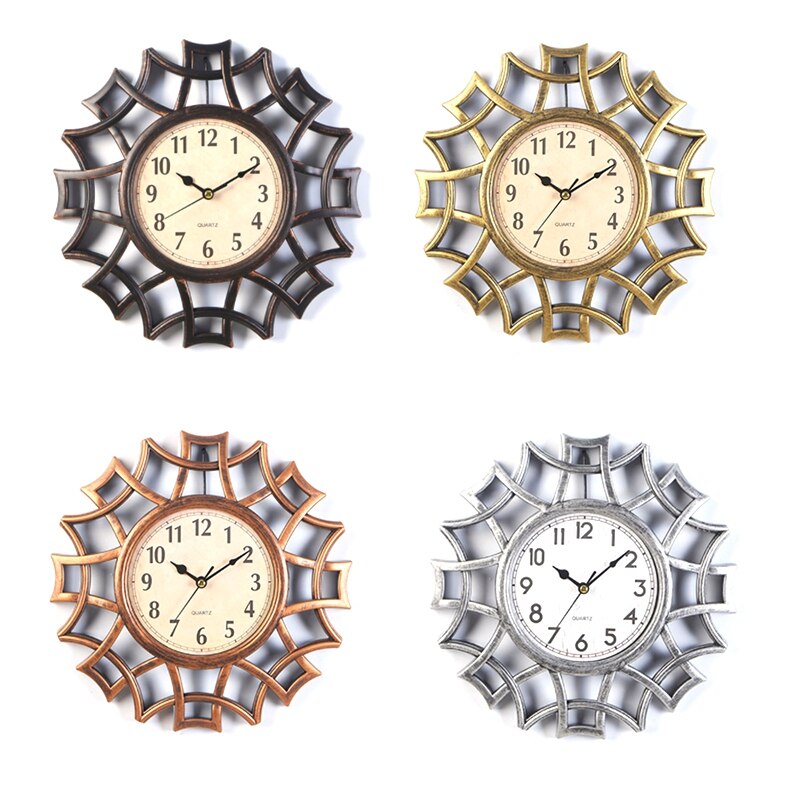 Reloj de pared abstracto, reloj de pared nórdico Vintage con números geométricos, reloj de pared de cuarzo moderno, suministros decorativos de pared dorados para el hogar