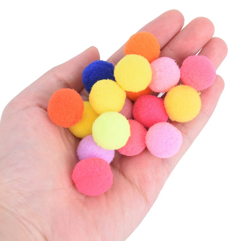 100 pçs 10mm 20mm diy artesanato colorido mini fofo pom poms bola de feltro equipe esporte decoração acessórios cheerleading lembranças