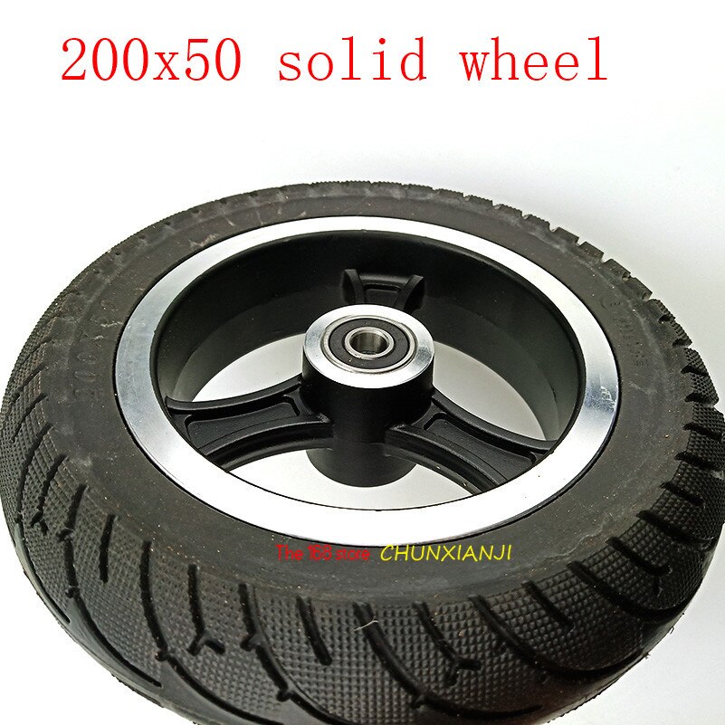 Super 200x50 wheel electric wheel hub 8inch Wheel Scooter solid tire aluminum alloy wheel solid wheel for Electric Scooter tire