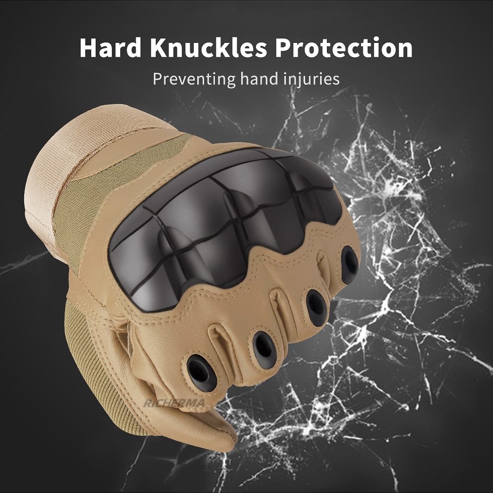 Touchscreen Leather Motorcycle Gloves Full Finger Hard Knuckle Winter Summer Motocross Motorbike Gloves Moto Biker Riding Gloves