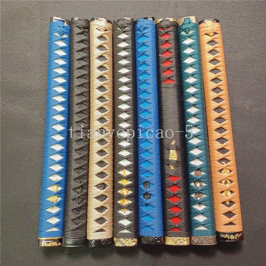 HandMade 35CM Handle For Japanese Katana Sword Handle Fully Tsuka Samurai Handle&amp;Fuchi Kashira