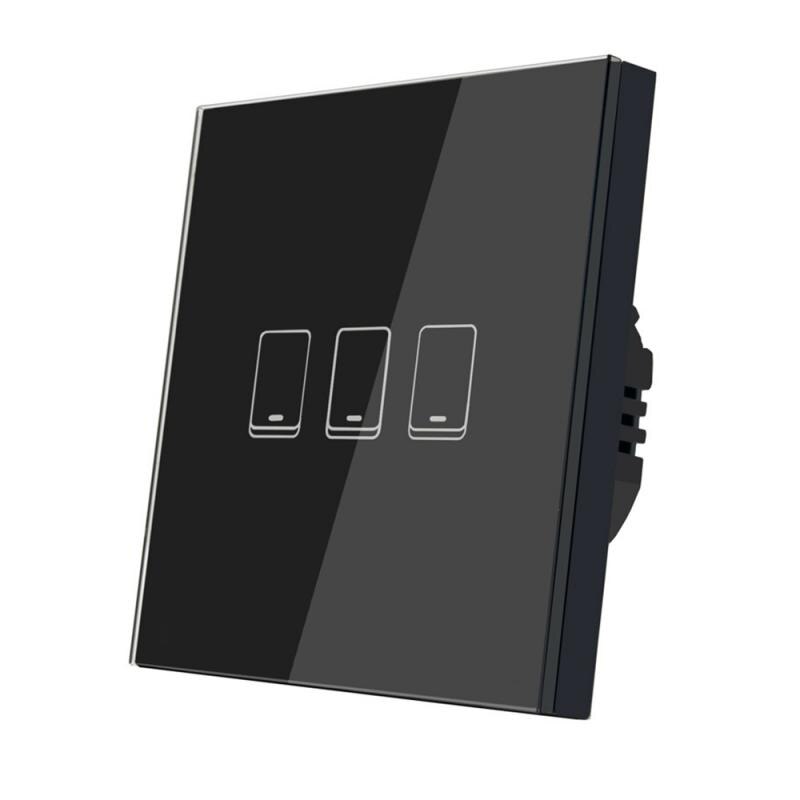 Graffiti Smart Switch Home Alexa Speaker Voice Control WiFi Remote Control Wall Touch Panel Switch EU Plug 1 2 3 Gang Home Light: C