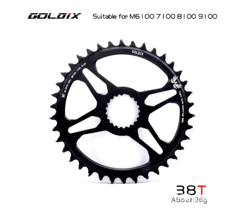 Direct Mount Mtb Kettingblad 32T 34T 36T 38T 40T Mountain Fiets Kettingwiel Voor M6100 M7100 m8100 M9100 12 Speed Crankstel: 38T