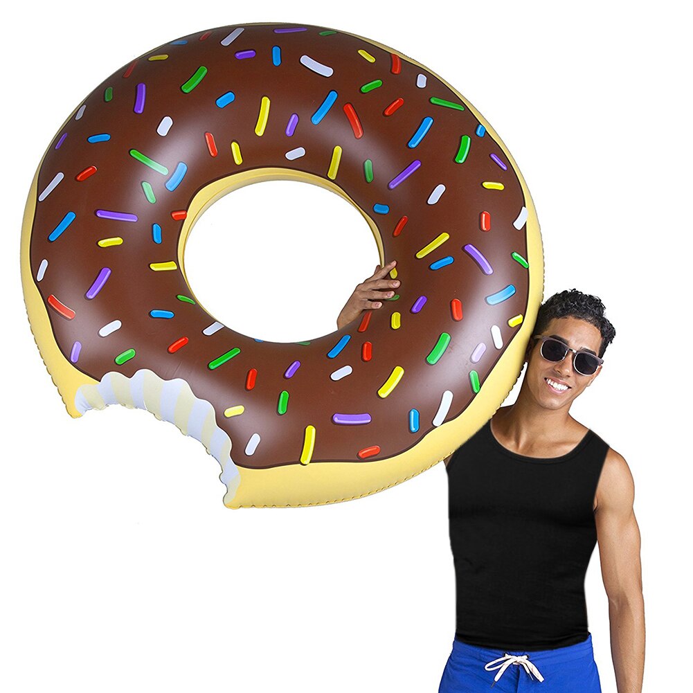 Inflatable Swimming Ring Donut Shape Safe Pool Float Summer Outdoor Activitives Party Cute Kids Adult Outdoor Swimming Circle