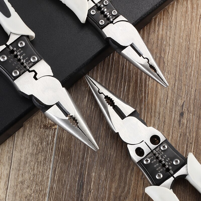 6 " 7 " 8 " multifunctionele tang met lange neus, hoge hardheid roestvrij staal, punttang