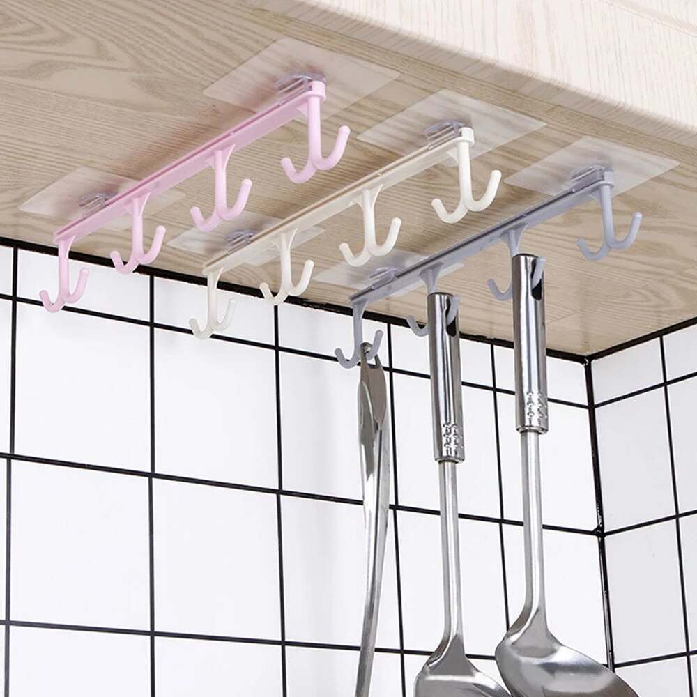 Estante de almacenamiento para cocina, organizador de puerta, armario, soporte para vasos, colgador de toallas, organizador de cocina