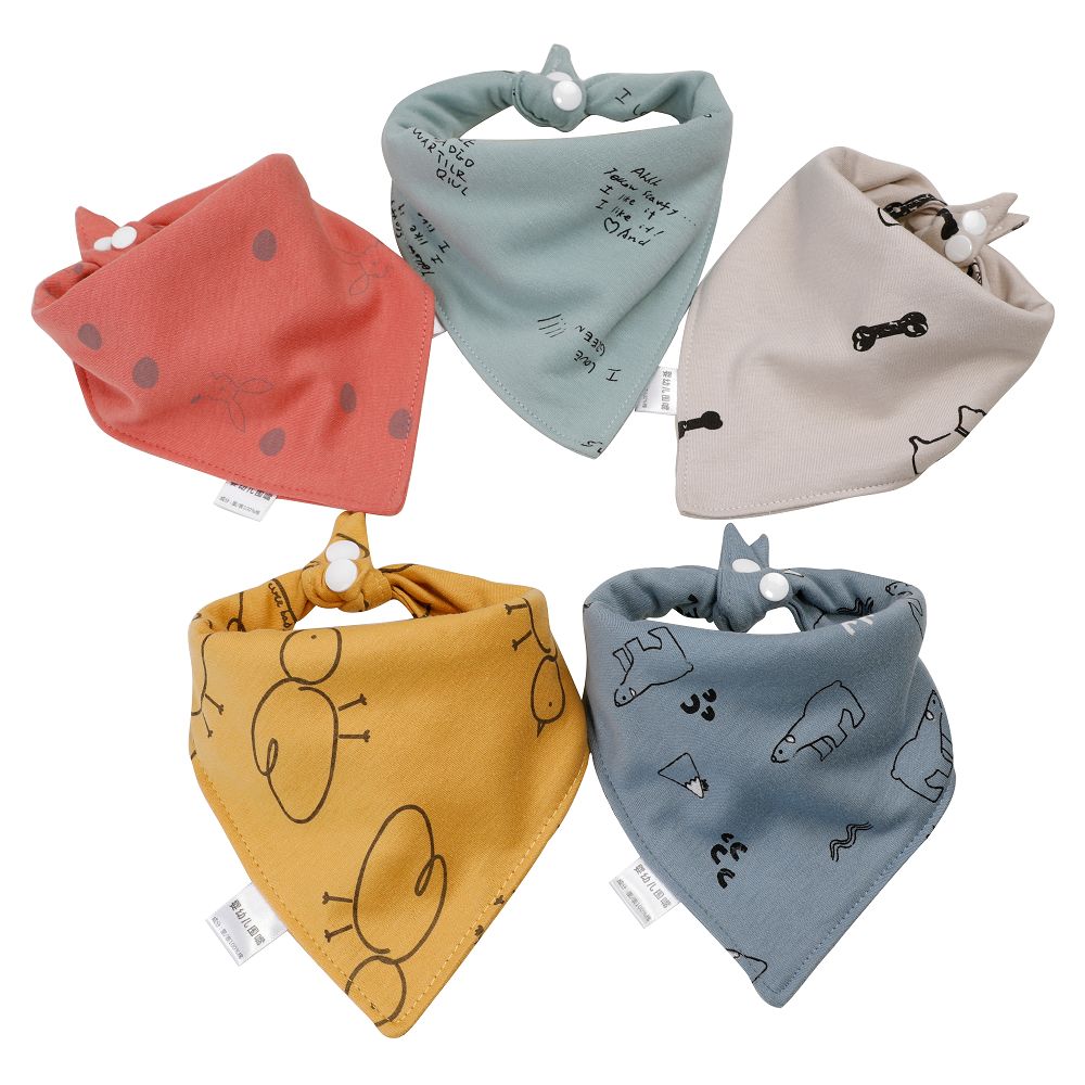Civarua Kids 5 Stks/partij Baby Bandana Kwijlen Slabbetjes 100% Biologisch Katoen Slabbetjes Voor Jongens & Meisjes, super Zachte Absorberende Feeding Slabbetjes: SK0007