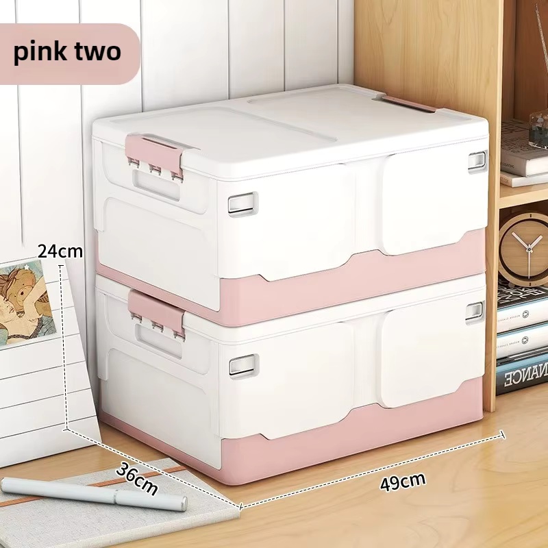 Storage box foldable book box student classroom organizing box snack toy storage box living room extra large with lid: black