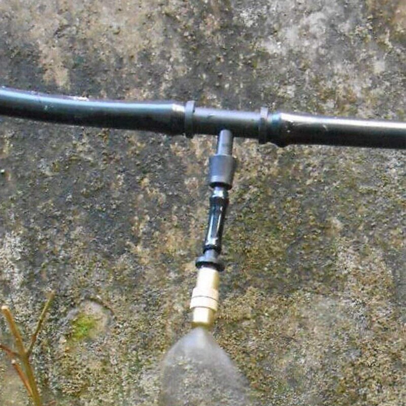 12 Set Copper Adjustable Spray Nozzle Spray Atomization Copper & 1x 30 Meter 1/4 Inch Blank Distribution Pipe