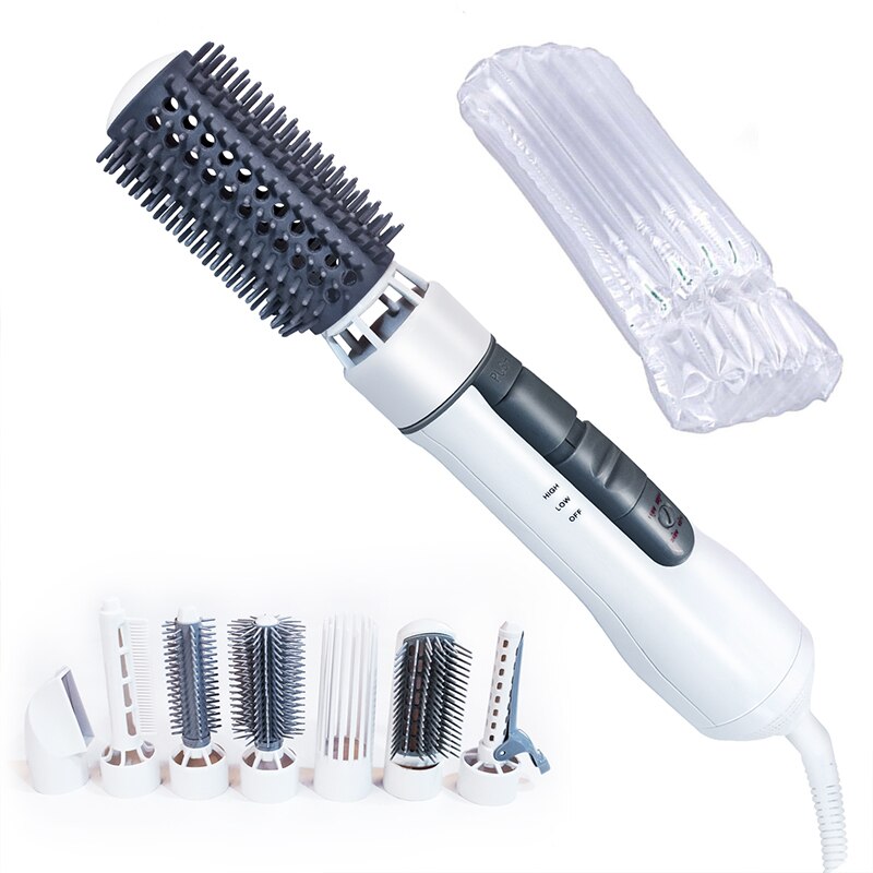 Brosse sèche-cheveux 8 en 1 à Air et froid, brosse à palette ionique pour frisottis lisses, 110V/220V: Ua Plug / 8 in 1 no box