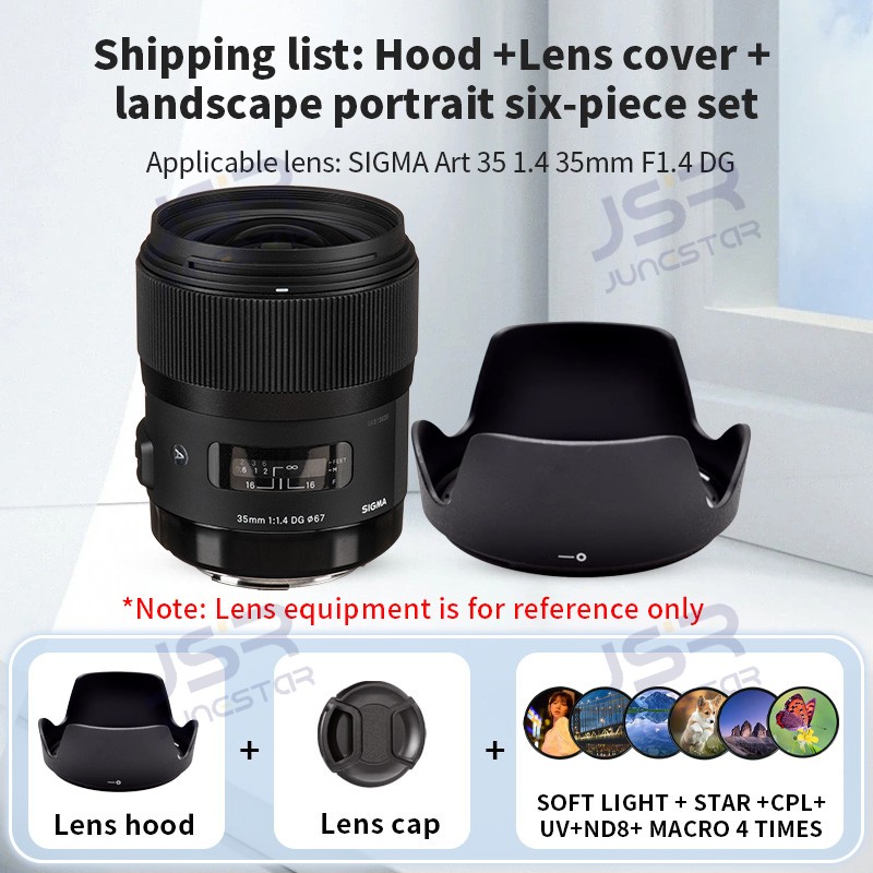 Camera hood replacement LH730-03 suitable for Sigma Art 35 1.4 35mm F1.4 DG lens protection accessories: Silver