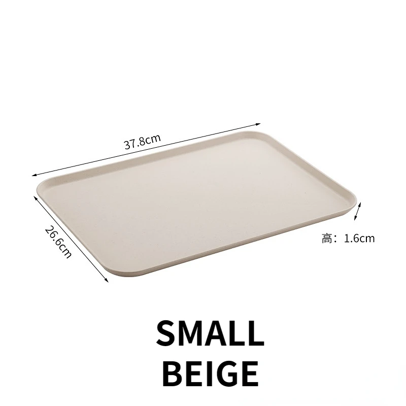 Plateau en plastique rectangulaire, grands plateaux de service pour hôtel, Restaurant, plat à thé, eau, petit déjeuner à la maison, poêle à pain, organisateur de Table basse: Bleu