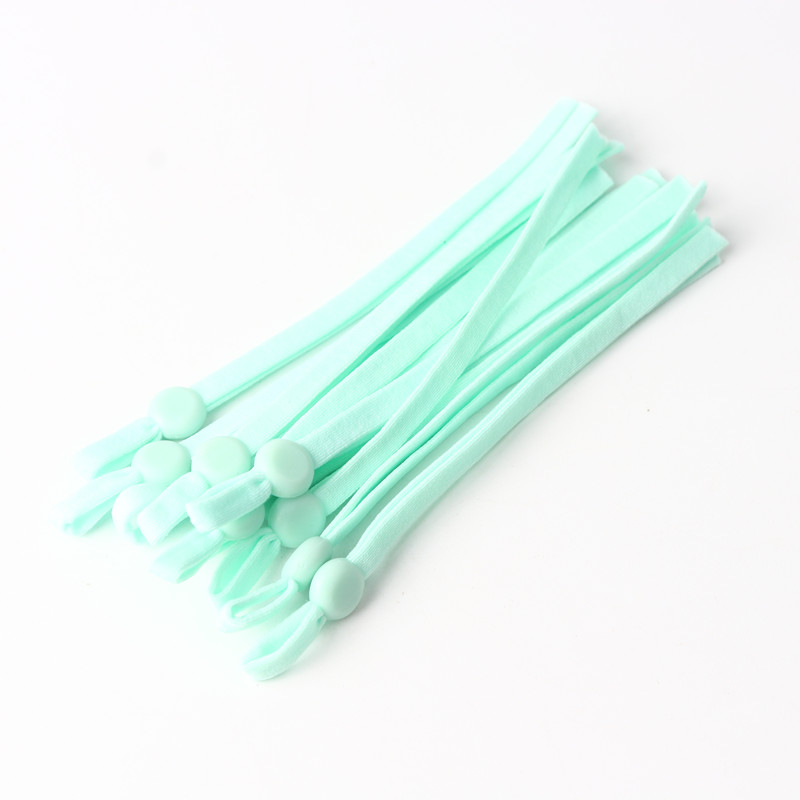 60 stück von Farbe Maske Elastische Band Nylon Elastische Handgemachte Diy Nähen Zubehör Einstellbare Maske Ohr Seil Material 11-12CM: Light Green  60pcs