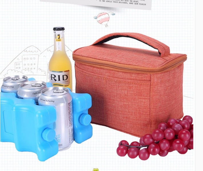 Kleine Verdikte Oxford Doek Draagbare Aluminiumfolie Geïsoleerde Lunch Tas Ice Pack Picknick Doos Voedsel Melk Fruit Isolatie Handtas 3