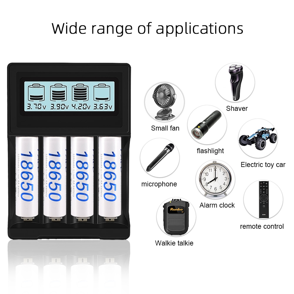 PALO 3.7V 18650 charger 16350 14500 18500 lithium Battery Charger USB smart charger for 18650 rechargeable 3.7V battery charger