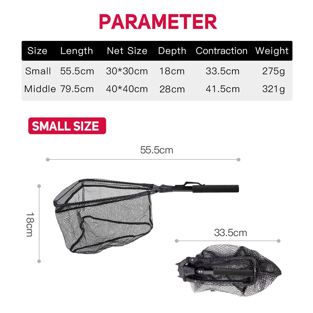 Collapsible Fishing Nets Aluminum Alloy Fishing Foldable Landing Network Aluminum Alloy Retractable Telescope Fishing Tackle