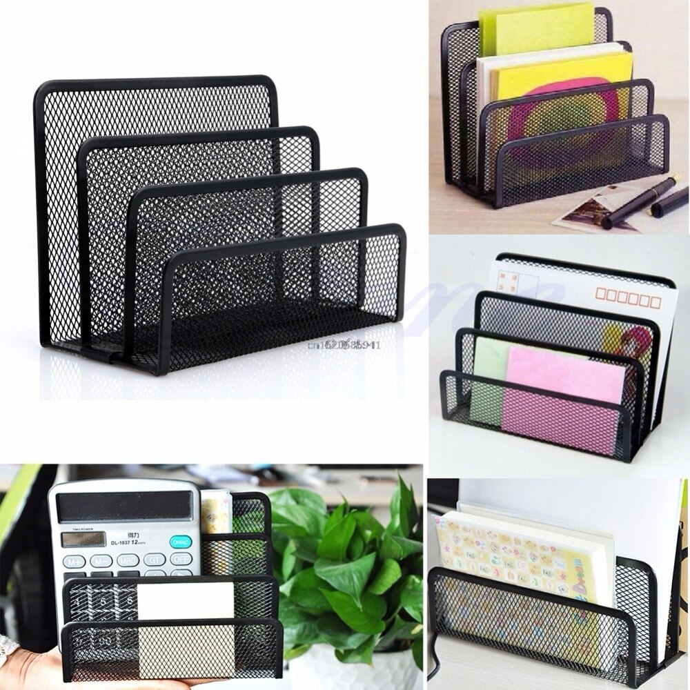 Mesh brev sorterer mail dokumentbakke skrivebord kontor filholder arrangør forretning