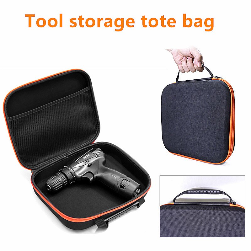 Electric Drill Bag Electric Screwdriver Suitcase Power Tool Storage Bag Waterproof Oxford Handbag Carry Case Large Capacity