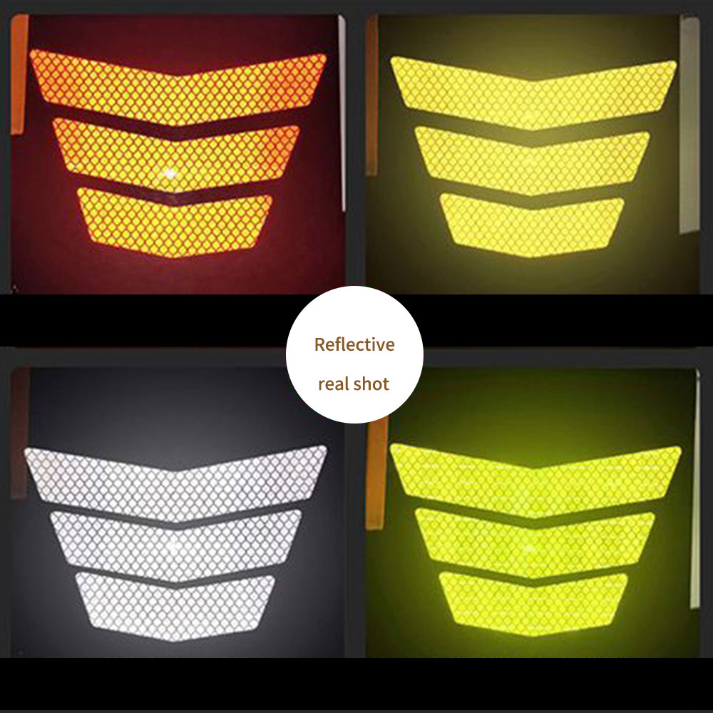Motorrad-Aufkleber, reflektierende Warnung, trapezförmiger Pfeil, hinterer Schwanz, KotflüGel, Rennen, Stoßstangenaufkleber, Klebeband für Auto, LKW, Fahrrad
