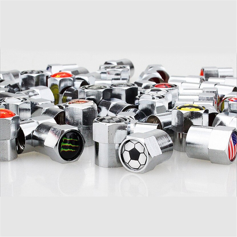 4 Uds. Tapones de válvula antirrobo para neumáticos bandera de Inglaterra tapones de válvula de vástago de rueda de aleación para VW Mazda Dodge Bmw Ford Moto