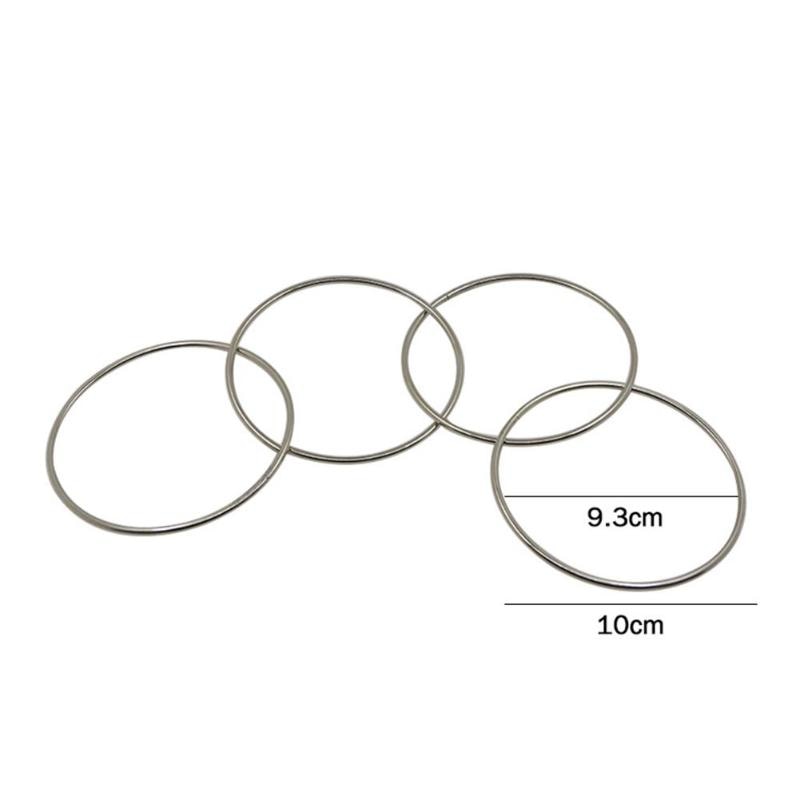 4pcs Magic Toy Metal Rings Classic Linking Iron Hoops for Fun Magic Trick Playing Props Toys Tools close-up magic tools supplies