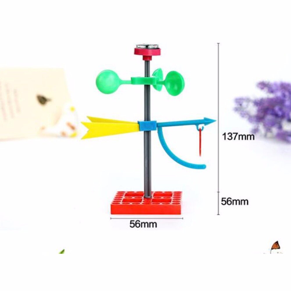 Veleta de dirección del viento DIY, para niños, Educación Física y matemática, 1 unds/pack