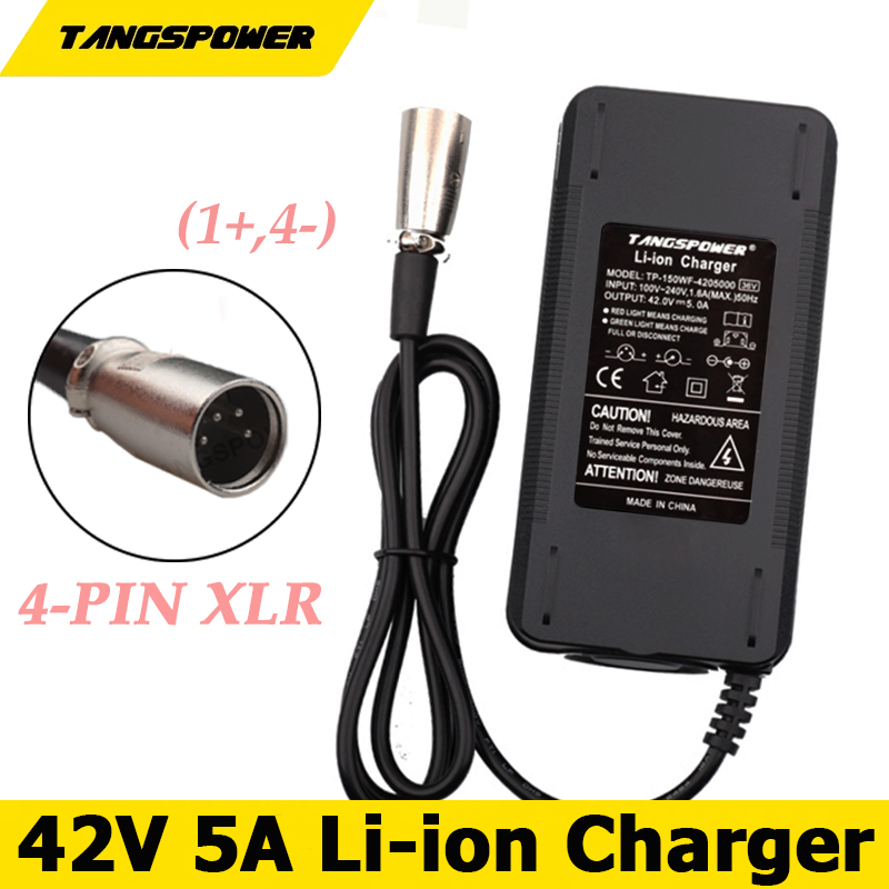 42V 5a Lithium-Ladegerät für 10s 36V 5a Li-Ionen-Akku Ladegerät 4-poliges XLR-Schnell beladen