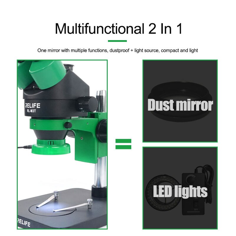Relife RL-033D Dust-proof Microscope Light For Most Stereo Microscopes Touch Switch Snap-on LED Lights Strong Spotlight