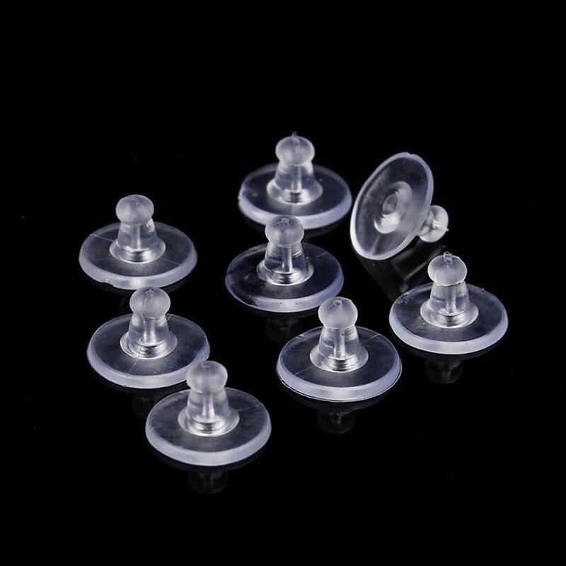 20 stuks/set doe-het-zelf knutselaccessoires siliconen oorbelstoppers oorbelmoeren sieradenonderdelen