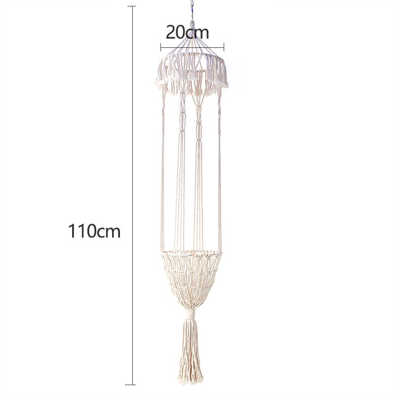 Handgemachte Baumwolle Gewebt Makramee Wand Hängen Blumen Korb Decoracion Hogar Blume Topf Gatden Dekorationen Korb Anlage Halter