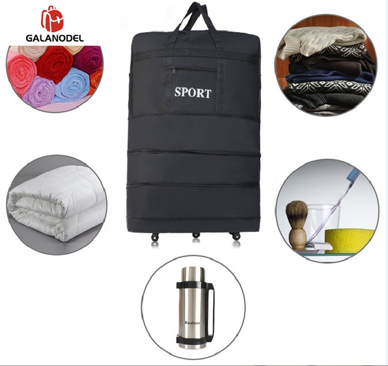 sac gonflable imperméable à l'eau Portable valise de voyage sac gonflable unisexe extensible sacs à bagages pliants avec des sacs de nuit de roue pendant la nuit