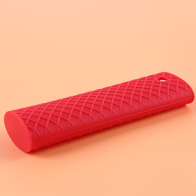 Useful Saucepan Holder Silicone Pot Pan Handle Saucepan Holder Sleeve Slip Cover Grip Kitchen Utensils Cook Accessories: red