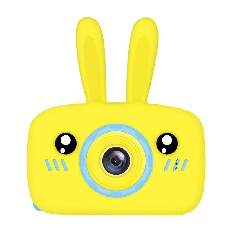 SMK2 Super mini 2 Inch HD Bildschirm Digitale Mini Kamera Kinder Cartoon Nette Kamera Spielzeug Outdoor Fotografie Requisiten für Kind r20: Yellow rabbit