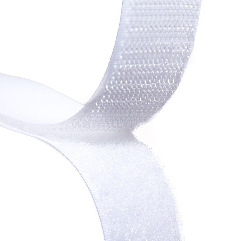Gancho y lazo blanco y negro de 25mm/rollo de 2 m/par de correas para coser (no adhesivas) MST01/02-3