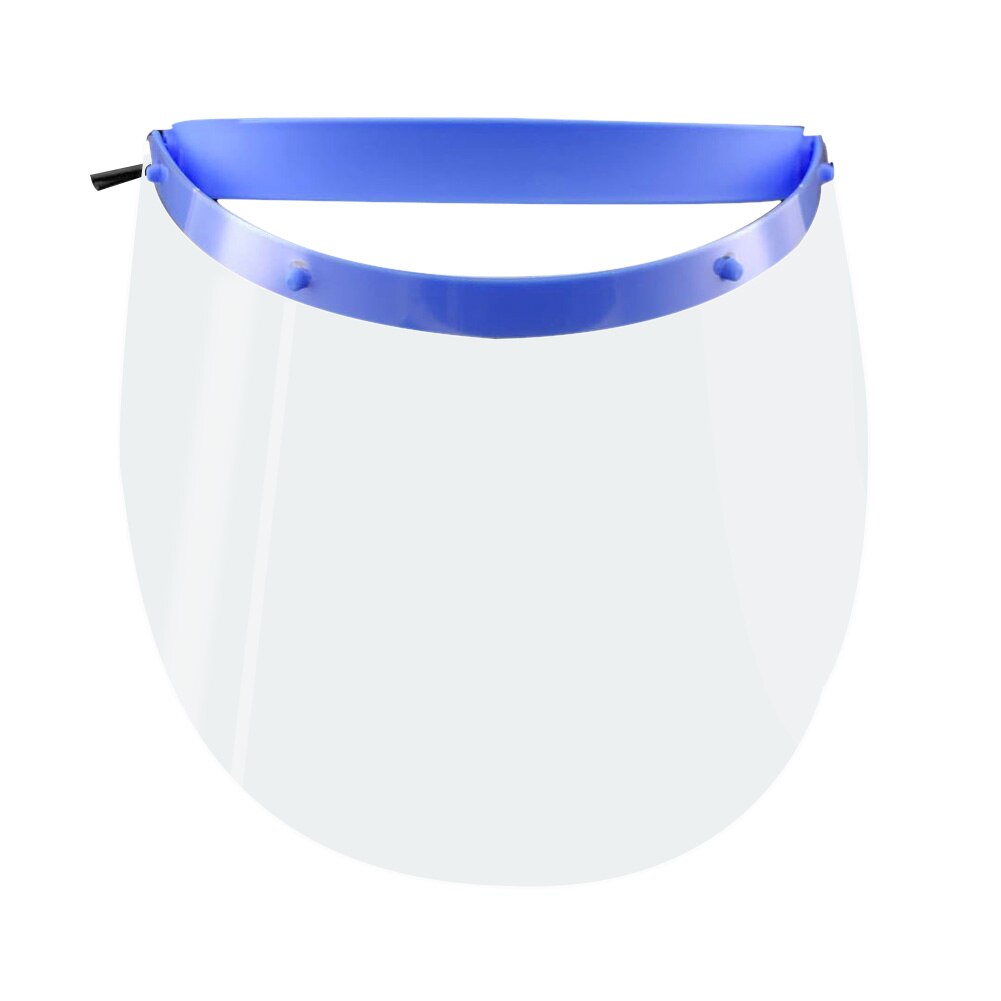 Outdoor Full Face Multi Purpose Cover Adjustable Health Care Safety Prevent Saliva Clear Protective Mask Anti Spitting Windproof: Blue