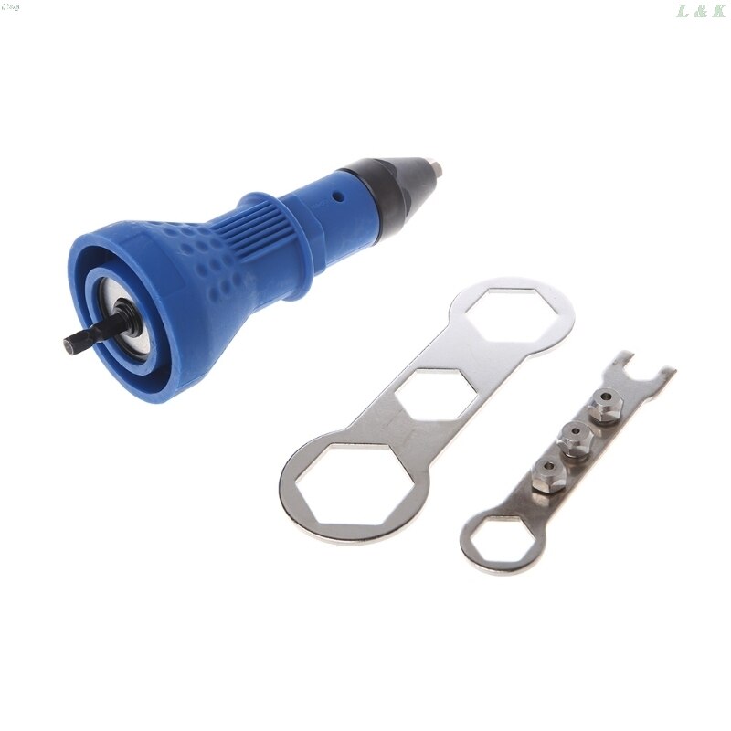 Electric Rivet Gun Tool Nut Riveting Insert Hand Pop Drill Cordless Heavy Duty L29K
