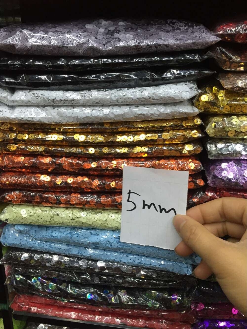 50g 5mm Flat Round Sequins Loose Sequins Glitter Transparent Sequins Paillette -41 Colors Available