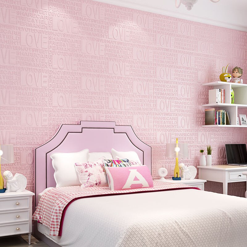 3D three-dimensional letter wall stickers bedroom daughter room decoration wallpaper self-adhesive waterproof moisture-proof