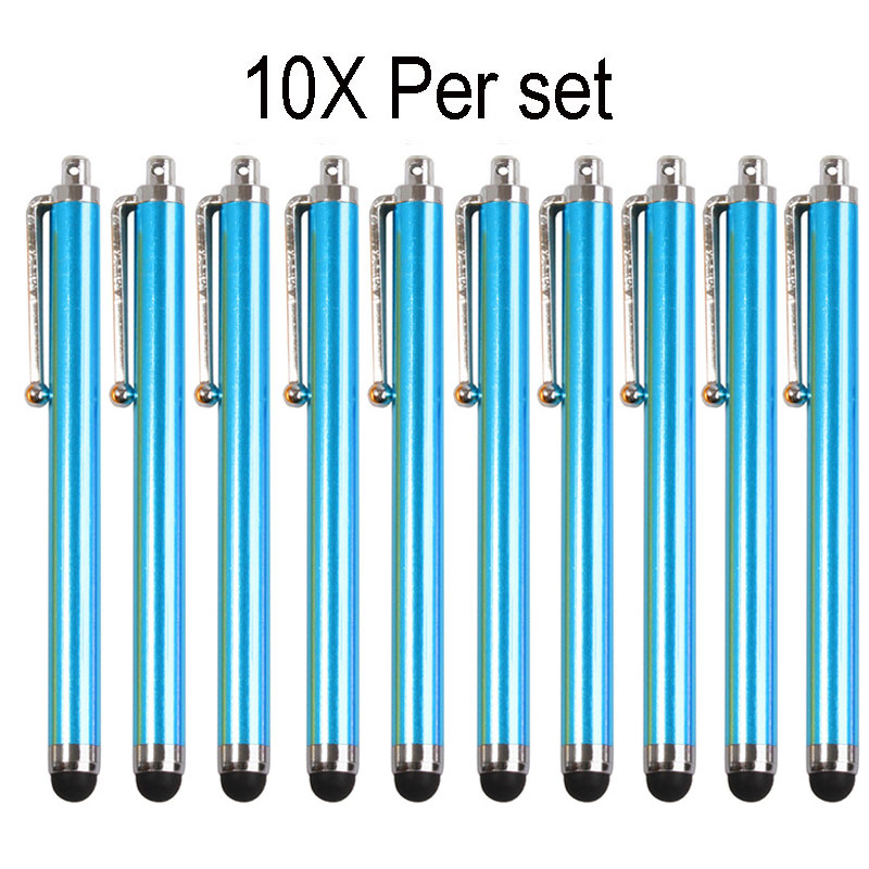 Mosible 10 st/lot universal stylus penna ritplatta kapacitiv skärm pekpenna för ipad iphone samsung xiaomi mobiltelefon: Ljusblå 10x
