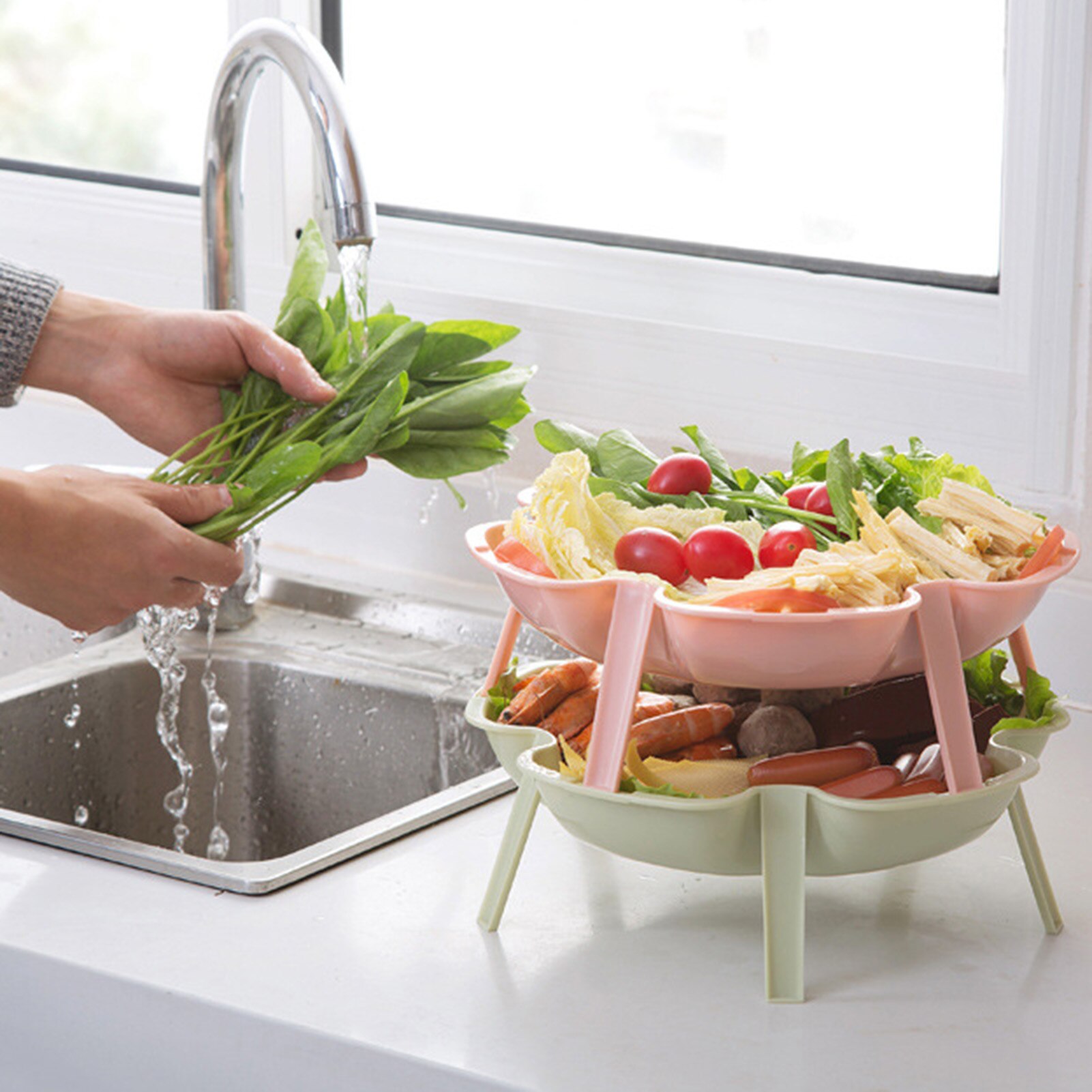 Nut Box, Dried Fruit Plate, Compartment Snack Plate, Fruit Plate Kitchen Fruit Meat Plates Dish Kitchen Gadgets