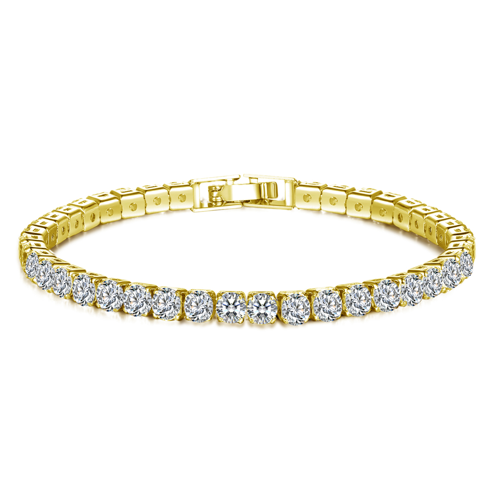 4mm iced out tenniskedjehalsband för kvinnor lyxigt aaa+ kubisk zirkon kort hippophalsband accessoarer smycken 2023: Försilvrad
