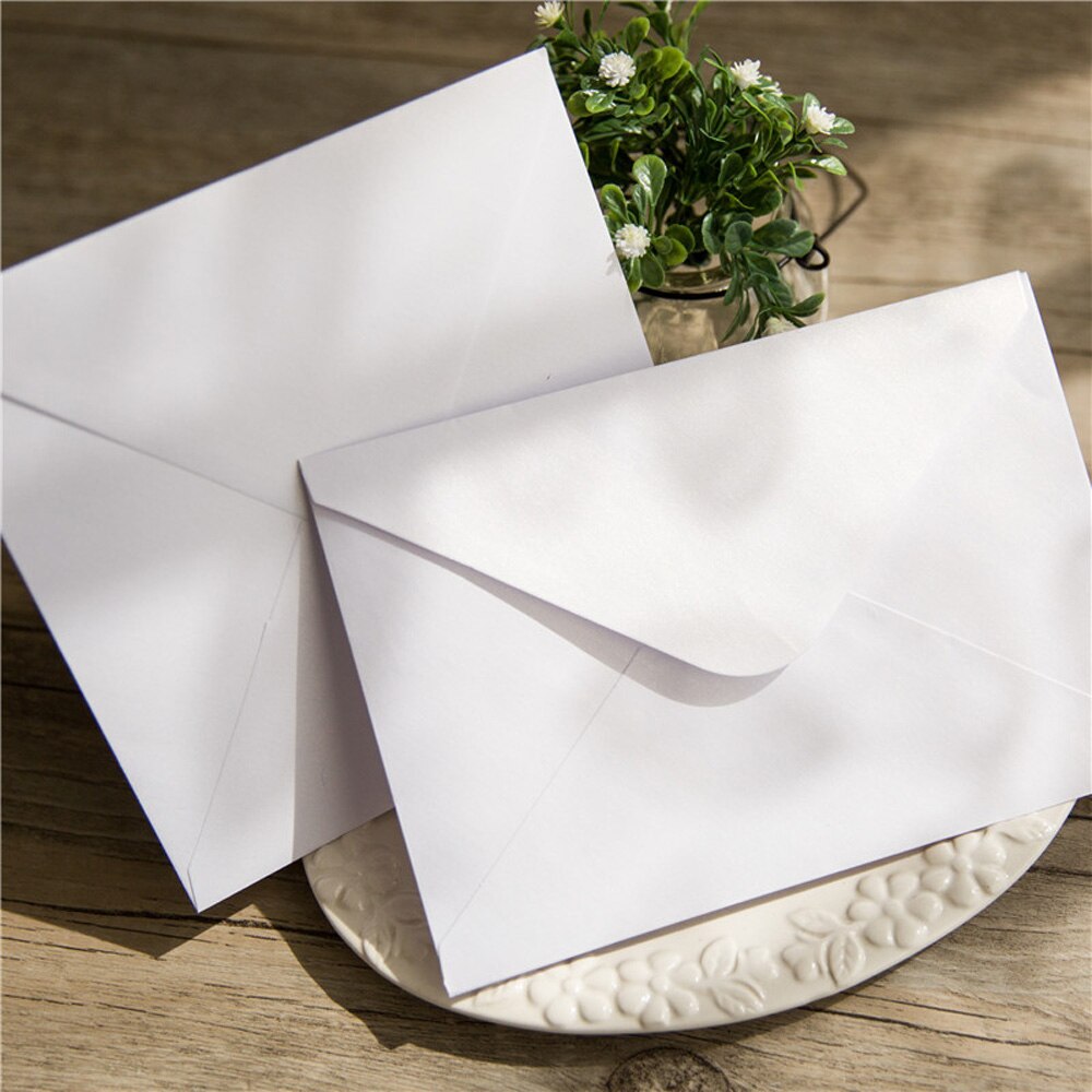 20 stk / pakke iriserende skinnende perle papir bryllup invitation kort kuvert sarte dekorationer til bryllupsfest fødselsdag begivenheder