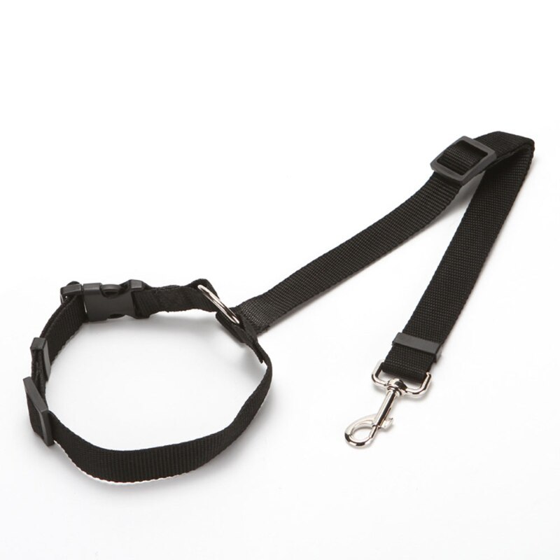 Hond Kat Veiligheid Seat Belt Riem Auto Hoofdsteun Restraint Verstelbare Nylon Hond Hoofdsteunen Voertuig Veiligheidsgordels Harness Pet Accessoires: Black